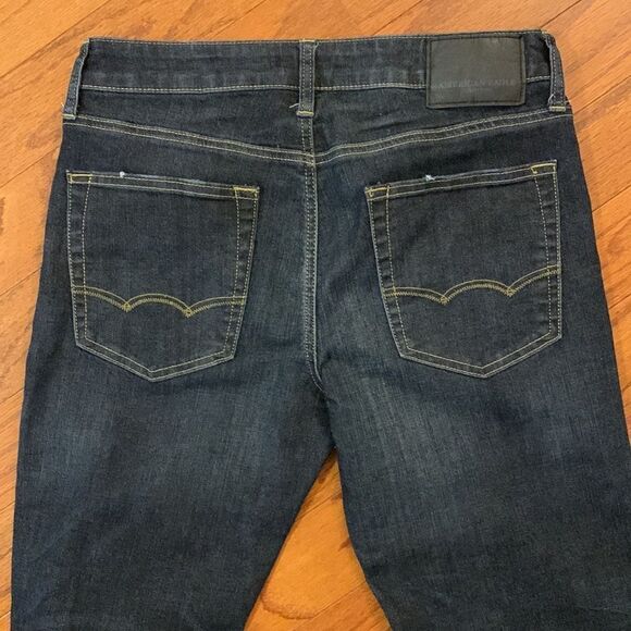 American Eagle Size 31/32 Original Straight extreme flex4 denim jeans - Picture 6 of 11